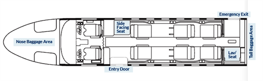 Citation CJ3 Floor Plan