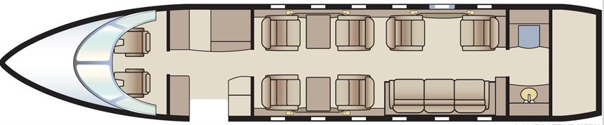 Challenger 300 Floor Plan