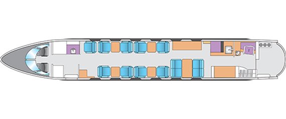 Gulfstream G-V Floor Plan