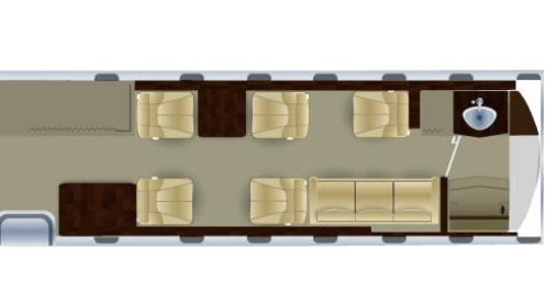 Hawker 900XP Floor Plan