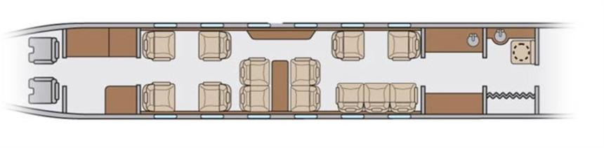 Gulfstream G-IVSP Floor Plan
