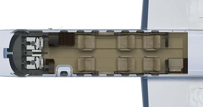 Citation CJ3 Floor Plan