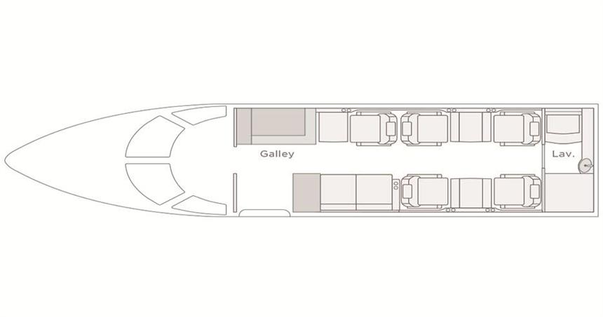 Gulfstream G150 Floor Plan