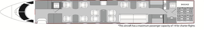Gulfstream G-IV Floor Plan