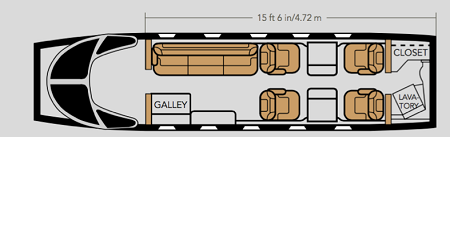 Nextant 400XTi Floor Plan